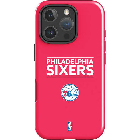 NBA Philadelphia 76ers Standard - Red iPhone 16 Pro Impact Case
